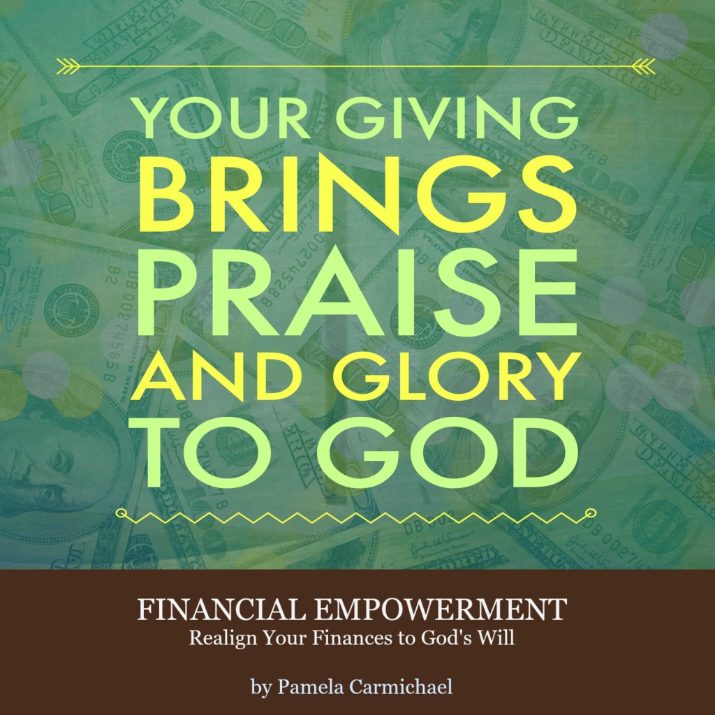 Your giving brings praise and glory to God : Living Success